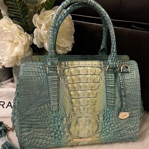 BRAHMIN NWT Small Finley Seafoam Ombré